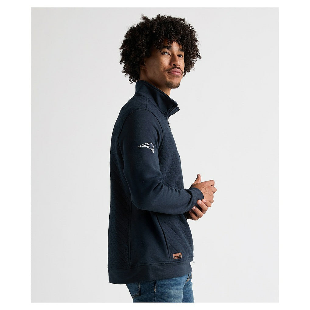 Charles River x New England Patriots Franconia Quilted Quarter-Zip Sweatshirt Navy - NFL