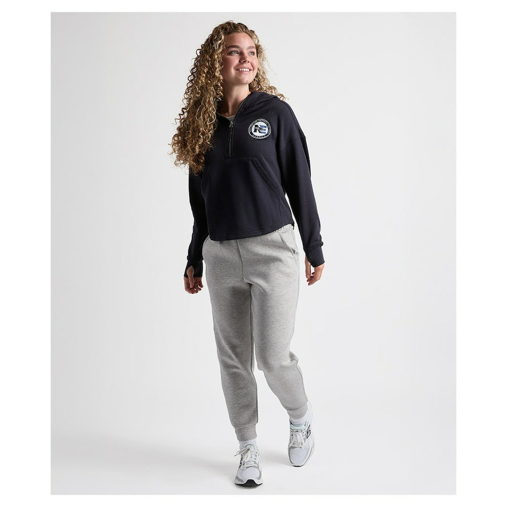 Charles River x New England Patriots Women's Willow Fleece Quarter-Zip Hoodie Navy - NFL