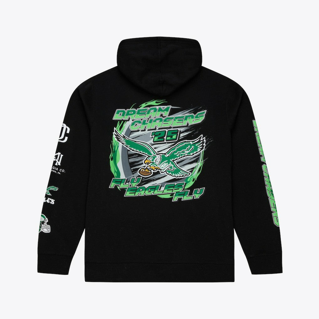 Philadelphia Eagles Dream Chasers Fly Hoodie Black - Mitchell & Ness