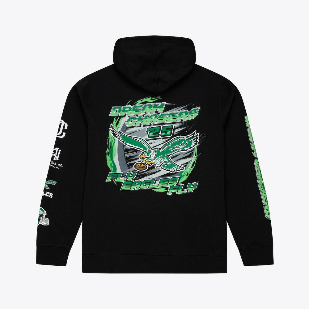 Philadelphia Eagles Dream Chasers Fly Hoodie Black - Mitchell & Ness