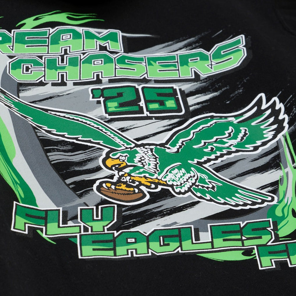 Philadelphia Eagles Dream Chasers Fly Hoodie Black - Mitchell & Ness