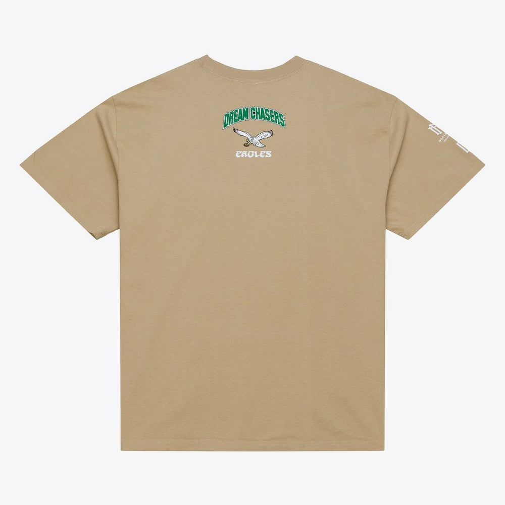 Philadelphia Eagles Dream Chasers Rings T-Shirt Khaki - Mitchell & Ness