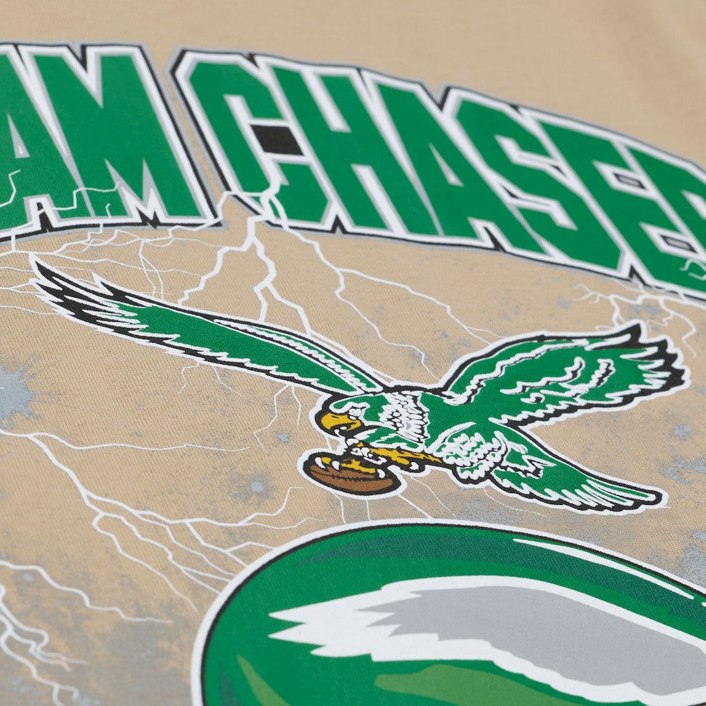 Philadelphia Eagles Dream Chasers Rings T-Shirt Khaki - Mitchell & Ness