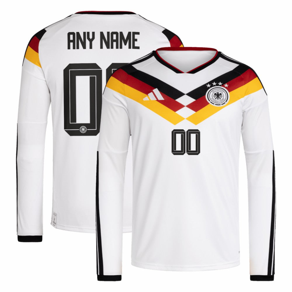 Adidas Germany National Team FIFA x World Cup 2026 Home Replica Long Sleeve Custom Jerseys - White