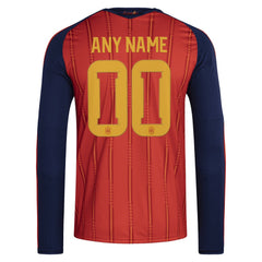 Adidas Spain National Team FIFA x World Cup 2026 Home Replica Long Sleeve Custom Jerseys - Red