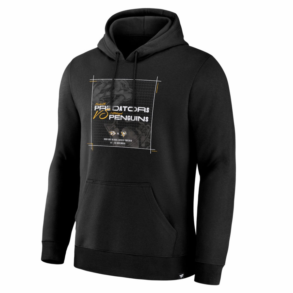 Nashville Predators - vs. Pittsburgh Penguins 2025 NHL Global Series Matchup Legacy Hoodie Black