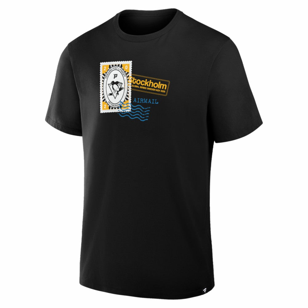 Pittsburgh Penguins 2025 NHL Global Series Hometown To Stockholm Legacy T-Shirt Black