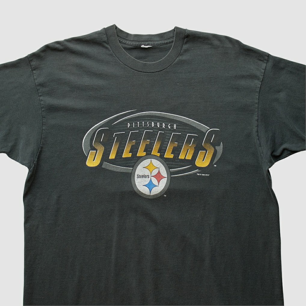 Pittsburgh Steelers 90s T-shirt Black Vintage - Fanatics