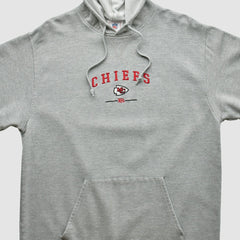 Kansas City Chiefs NFL 2000s Hooded Pullover Sweatshirt Heather Gray Vintage - Fanatics