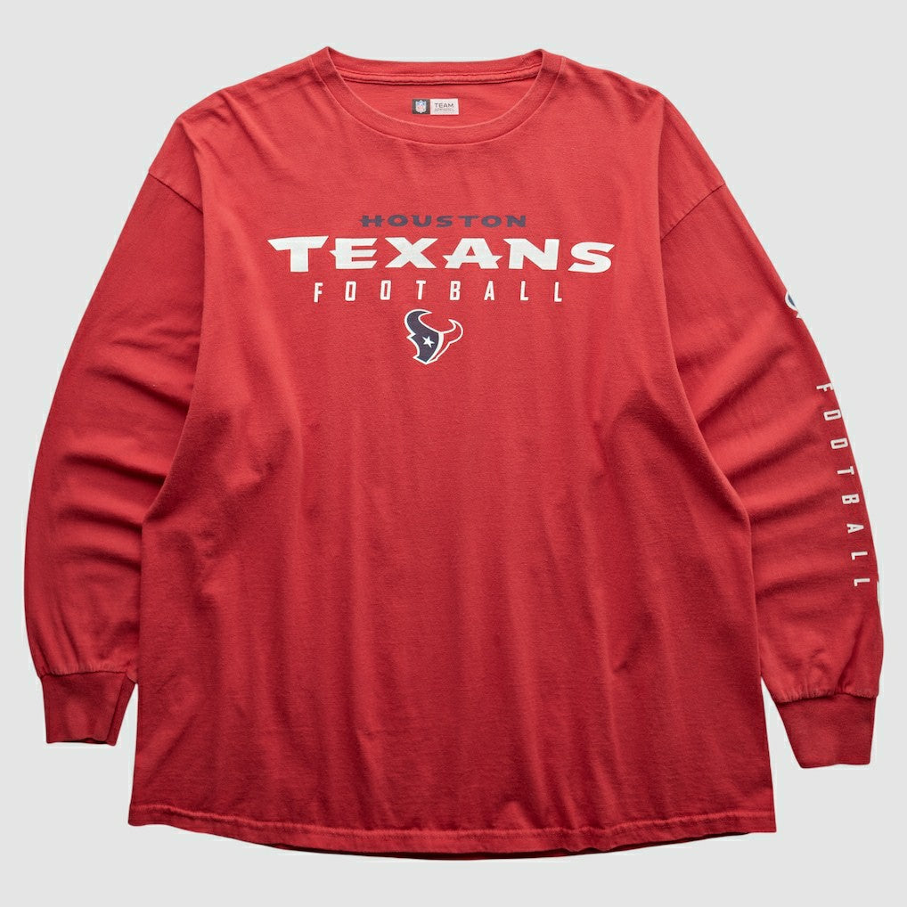 Houston Texans NFL 2000s Long Sleeve T-shirt Red Vintage - Fanatics