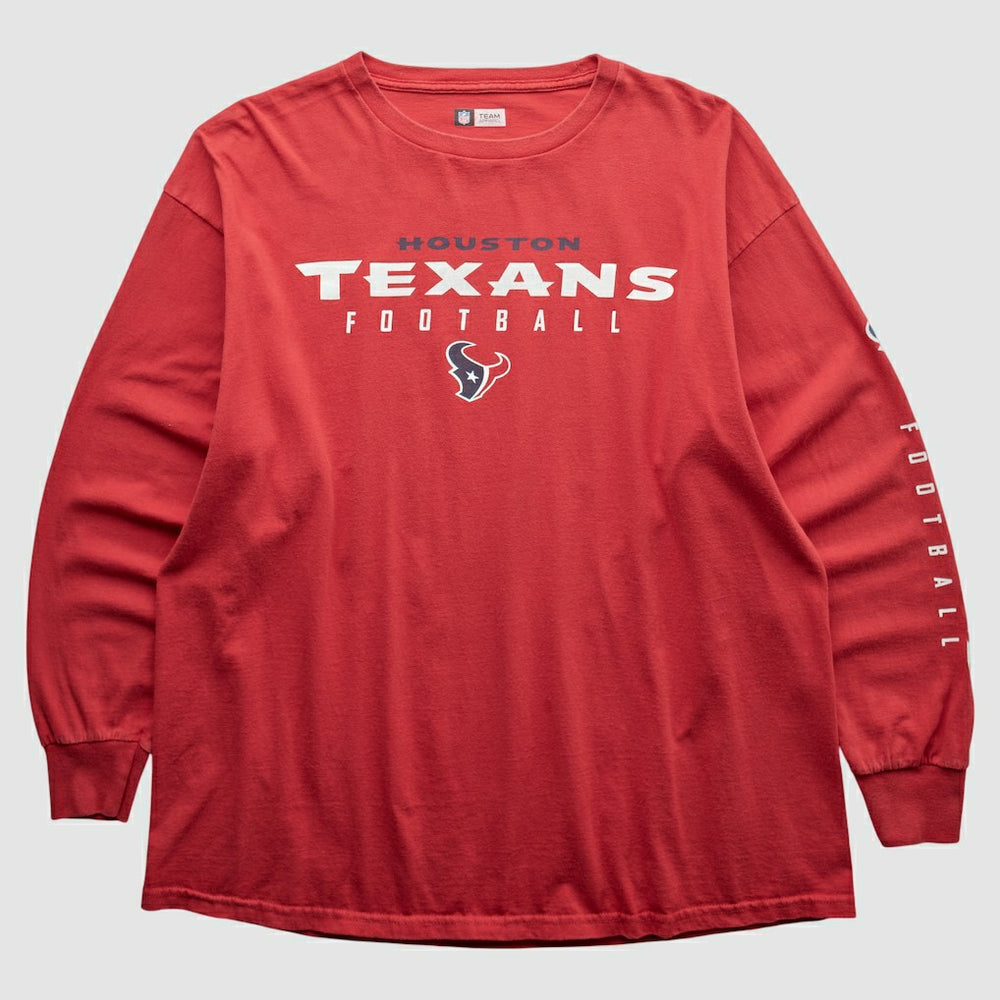 Houston Texans NFL 2000s Long Sleeve T-shirt Red Vintage - Fanatics