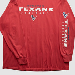 Houston Texans NFL 2000s Long Sleeve T-shirt Red Vintage - Fanatics