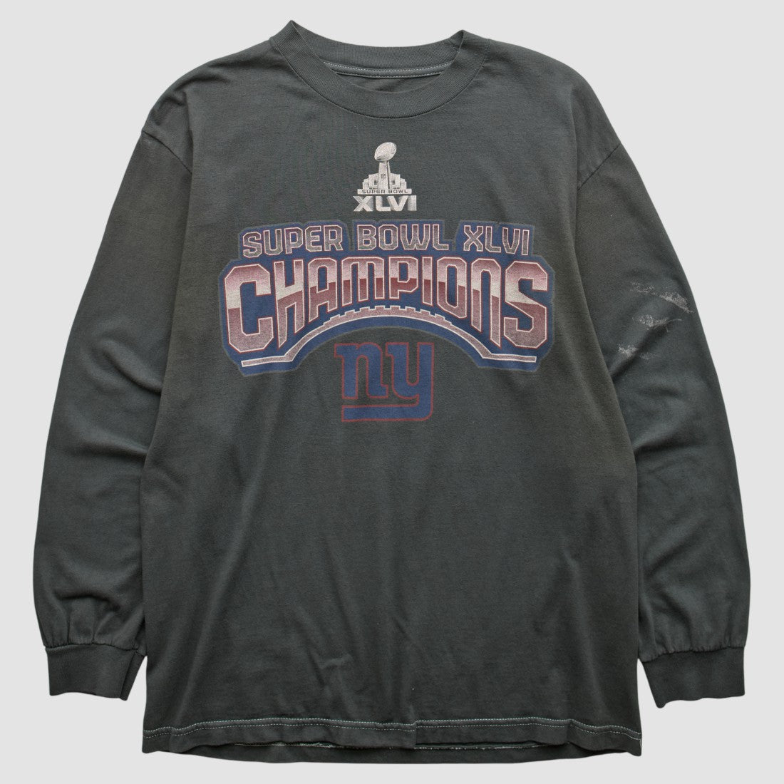 New York Giants 2012 Long Sleeve T-shirt Black Vintage - Fanatics