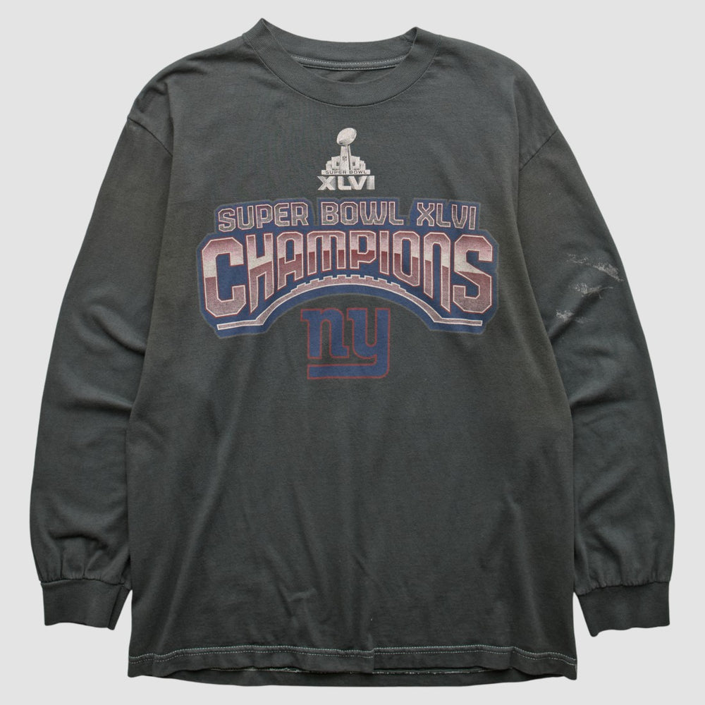 New York Giants 2012 Long Sleeve T-shirt Black Vintage - Fanatics