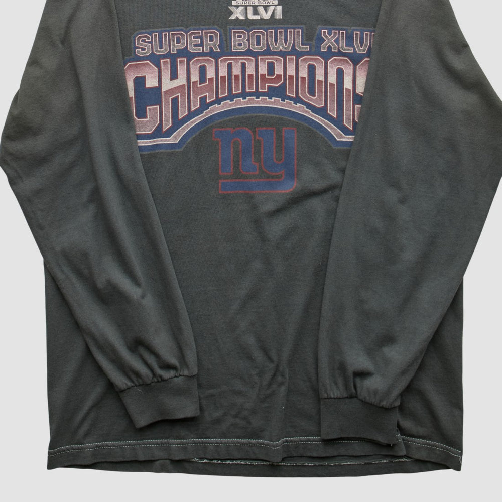 New York Giants 2012 Long Sleeve T-shirt Black Vintage - Fanatics