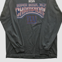 New York Giants 2012 Long Sleeve T-shirt Black Vintage - Fanatics