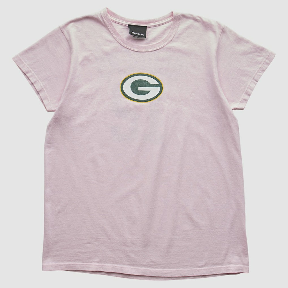 Green Bay Packers Reebok 2010s T-shirt Pink Vintage - Fanatics