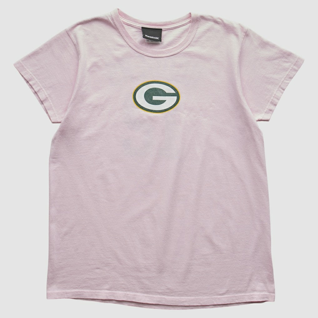 Green Bay Packers Reebok 2010s T-shirt Pink Vintage - Fanatics