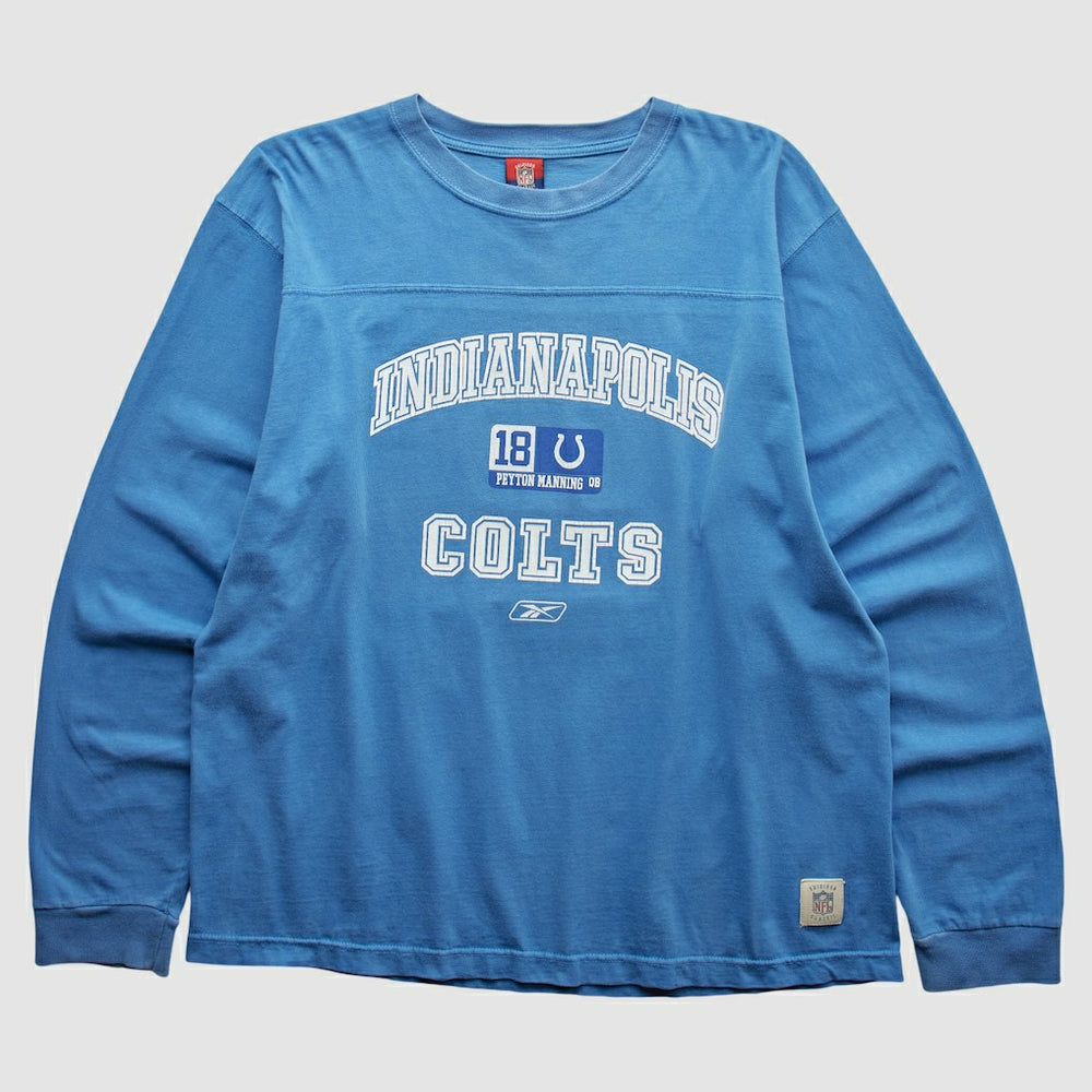 Indianapolis Colts Reebok 2000s Long Sleeve T-shirt Blue Vintage - Fanatics