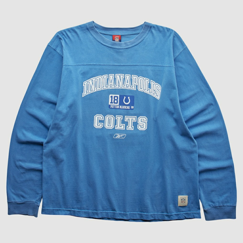 Indianapolis Colts Reebok 2000s Long Sleeve T-shirt Blue Vintage - Fanatics