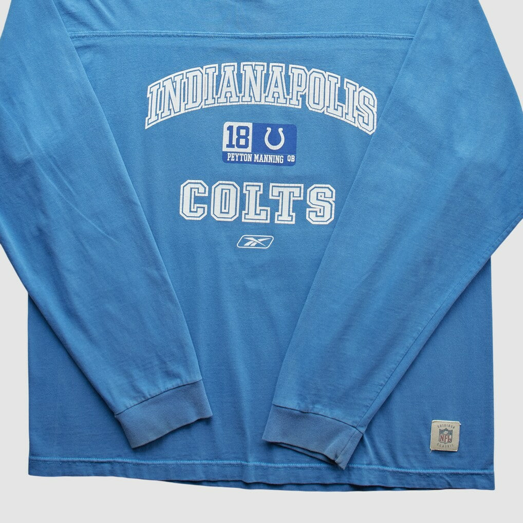 Indianapolis Colts Reebok 2000s Long Sleeve T-shirt Blue Vintage - Fanatics