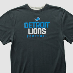 Detroit Lions Reebok 2000s T-shirt Black Vintage - Fanatics