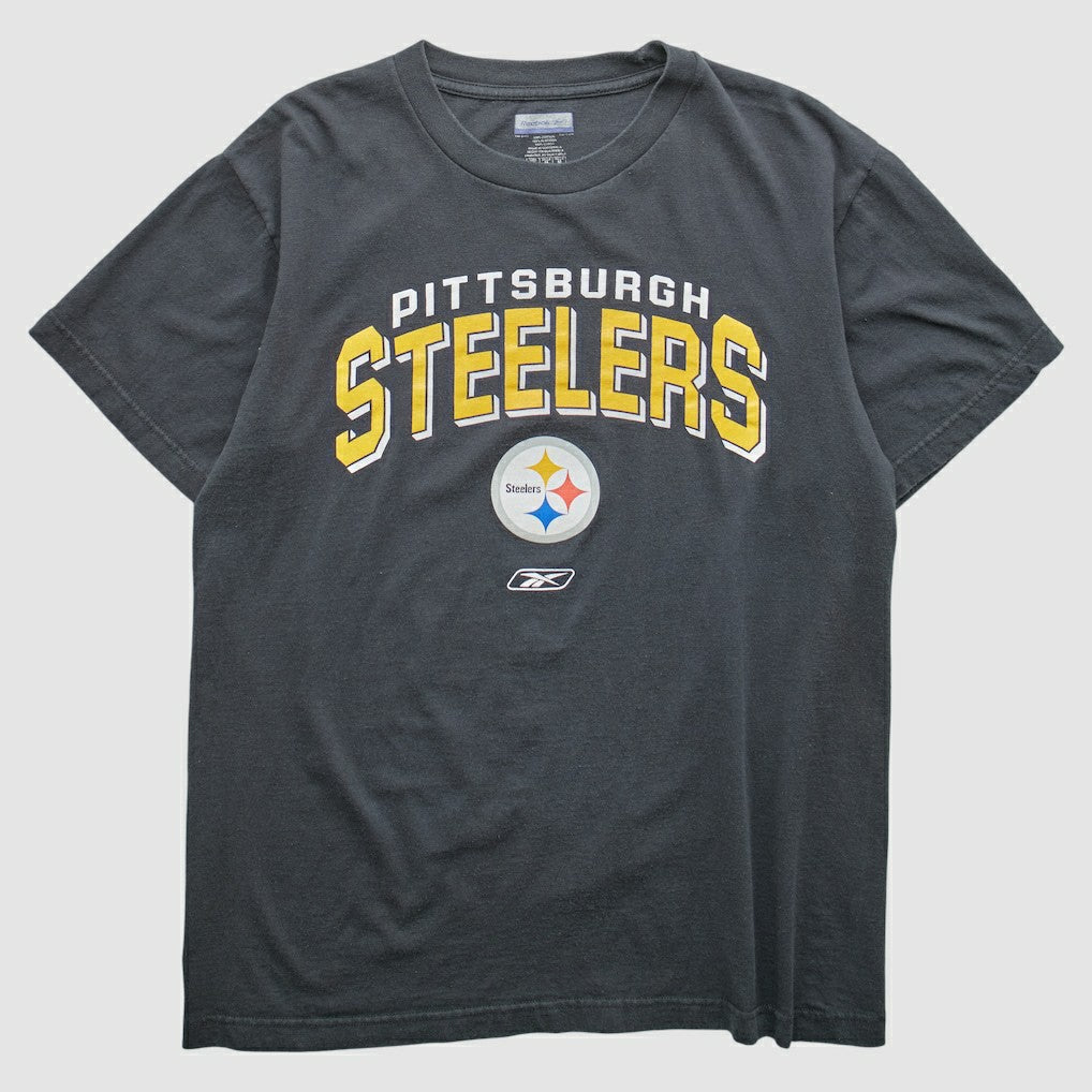 Pittsburgh Steelers Reebok 2000s T-shirt Black Vintage - Fanatics
