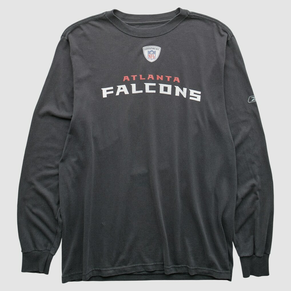 Atlanta Falcons Reebok 2000s Long Sleeve T-shirt Charcoal Vintage - Fanatics