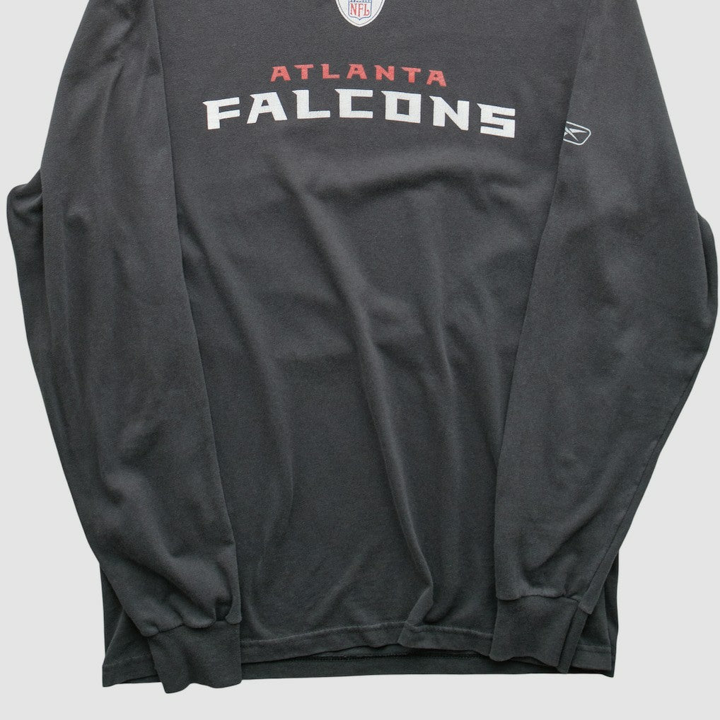Atlanta Falcons Reebok 2000s Long Sleeve T-shirt Charcoal Vintage - Fanatics