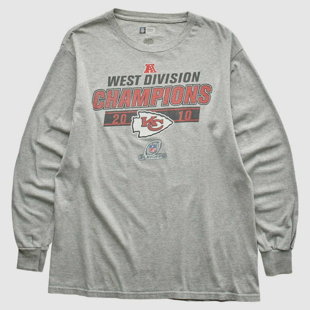 Kansas City Chiefs NFL 2010 Long Sleeve T-shirt Heather Gray Vintage - Fanatics