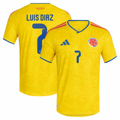 Adidas Luis Diaz Colombia National Team 2026 Home Jerseys - Yellow