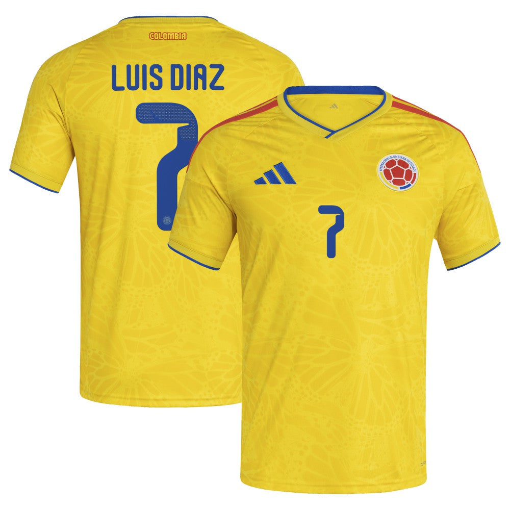Adidas Luis Diaz Colombia National Team 2026 Home Replica Jerseys - Yellow