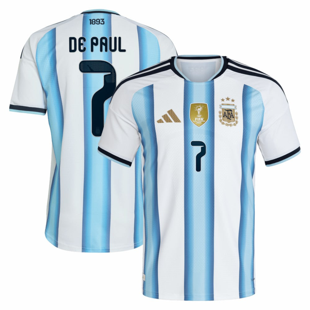 Adidas Rodrigo De Paul Argentina National Team 2026 Home Jerseys - White
