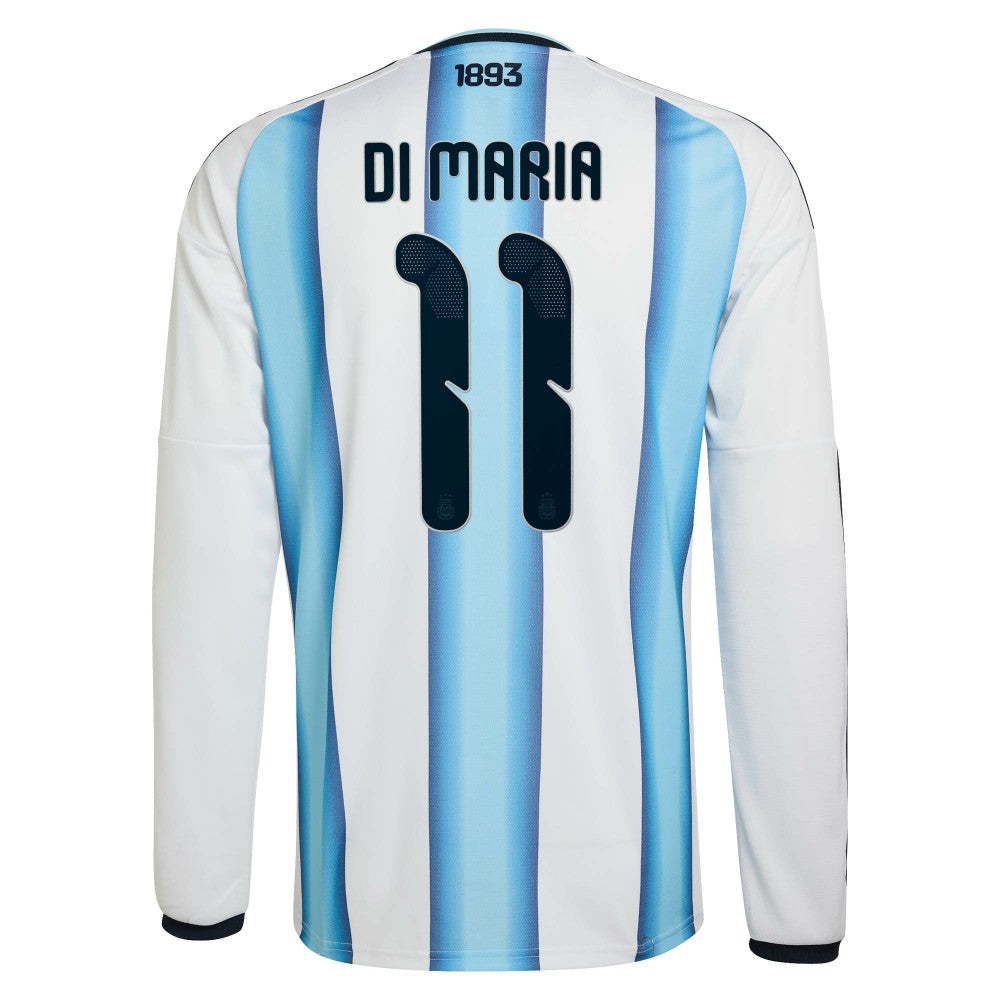 Adidas Angel Di Maria Argentina National Team 2026 Home Replica Long Sleeve Jerseys - White