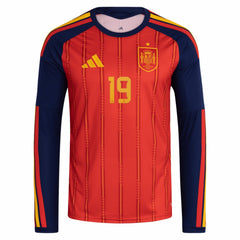 Adidas Lamine Yamal Spain National Team 2026 Home Replica Long Sleeve Jerseys - Red