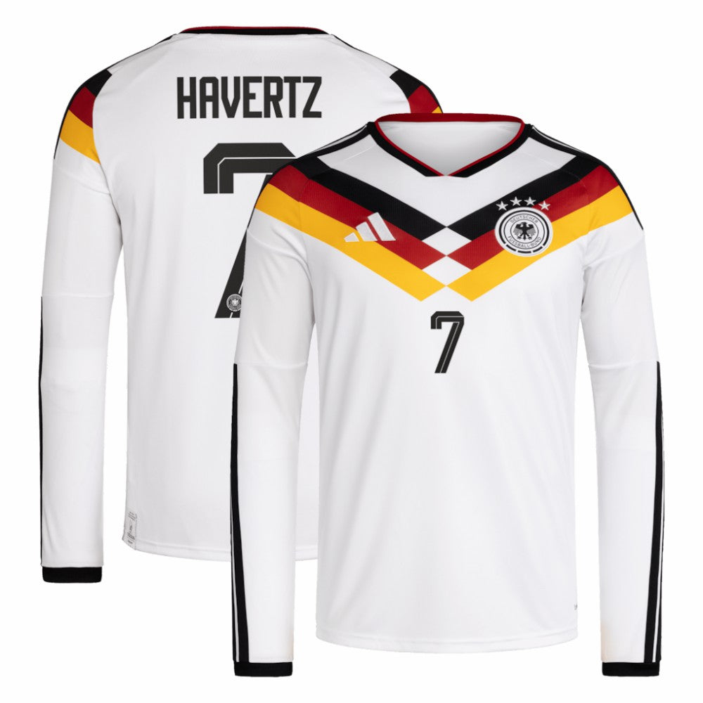 Adidas Kai Havertz Germany National Team 2026 Home Replica Long Sleeve Jerseys - White