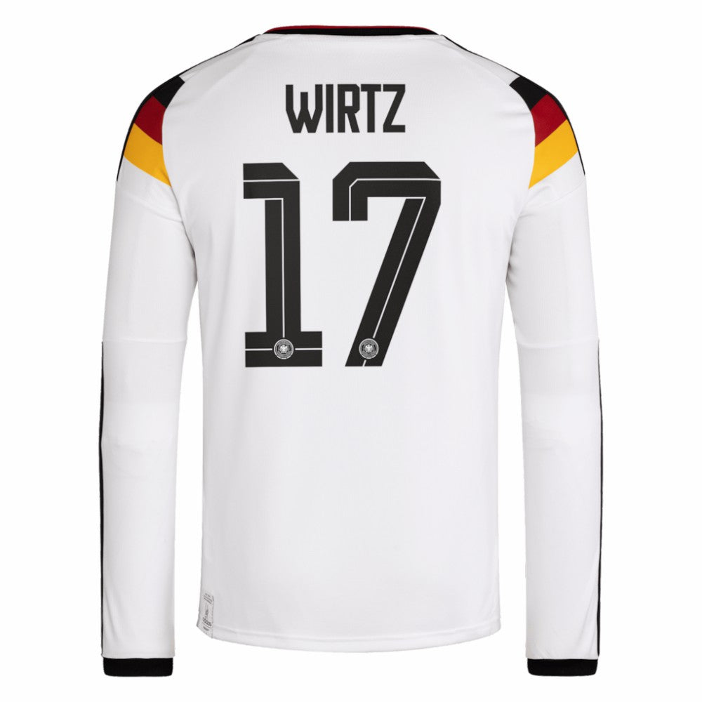 Adidas Florian Wirtz Germany National Team 2026 Home Replica Long Sleeve Jerseys - White