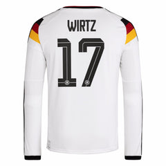 Adidas Florian Wirtz Germany National Team 2026 Home Replica Long Sleeve Jerseys - White