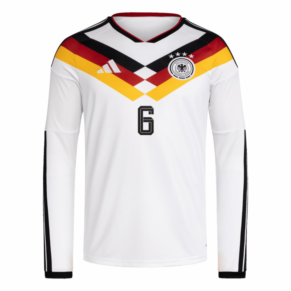 Adidas Joshua Kimmich Germany National Team 2026 Home Replica Long Sleeve Jerseys - White
