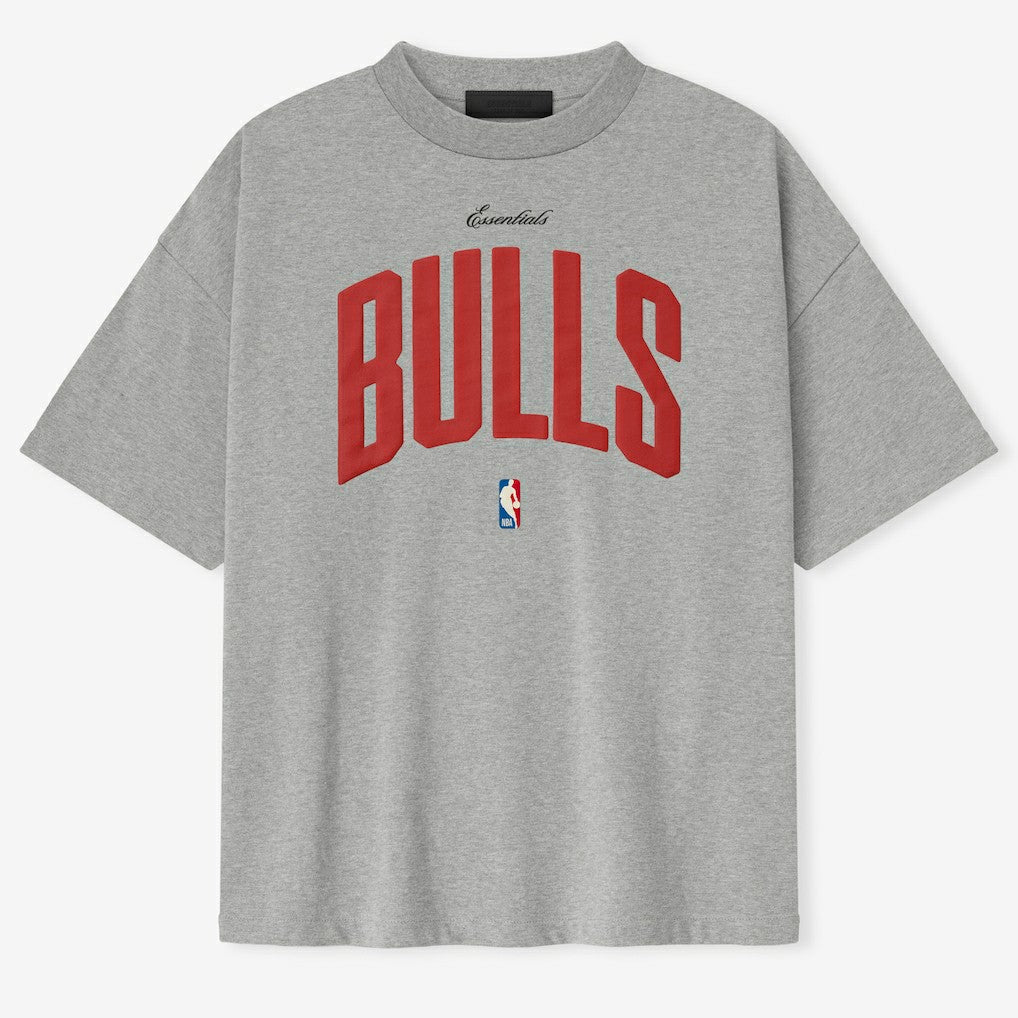 NBA - Chicago Bulls Fear of God x NBA Unisex 90's T-Shirt - Heather Gray
