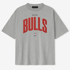 NBA - Chicago Bulls Fear of God x NBA Unisex 90's T-Shirt - Heather Gray