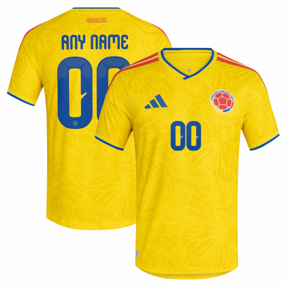 Adidas Colombia National Team FIFA x World Cup 2026 Home On Field Custom Jerseys - Yellow