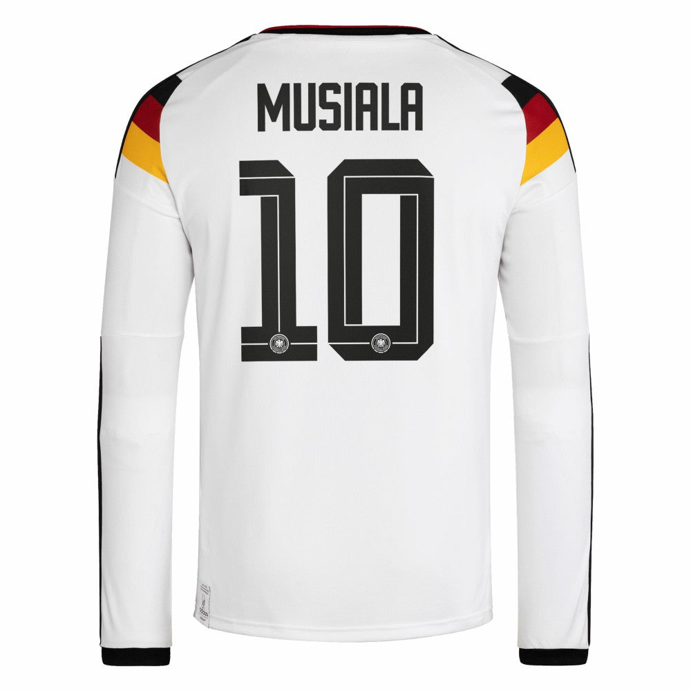 Adidas Jamal Musiala Germany National Team 2026 Home Replica Long Sleeve Jerseys - White