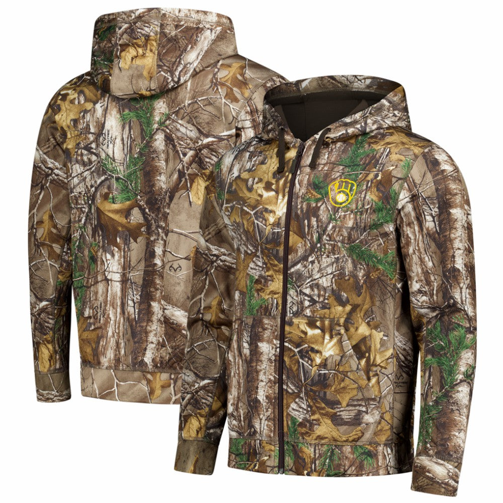 Milwaukee Brewers Dunbrooke Trophy Realtree Full-Zip Hoodie On Sale