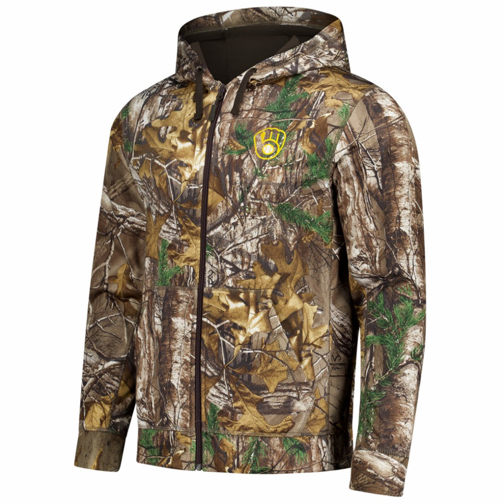 Milwaukee Brewers Dunbrooke Trophy Realtree Full-Zip Hoodie On Sale