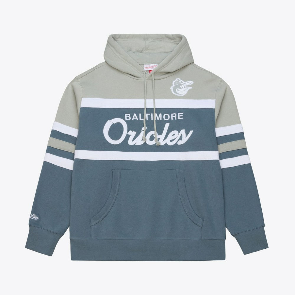 Baltimore Orioles Mitchell & Ness Cooperstown Collection Thunderstorm Head Coach Hoodie On Sale