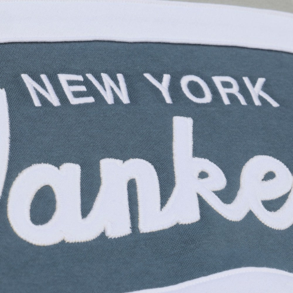 New York Yankees Mitchell & Ness Cooperstown Collection Thunderstorm Head Coach Hoodie Lifestyle