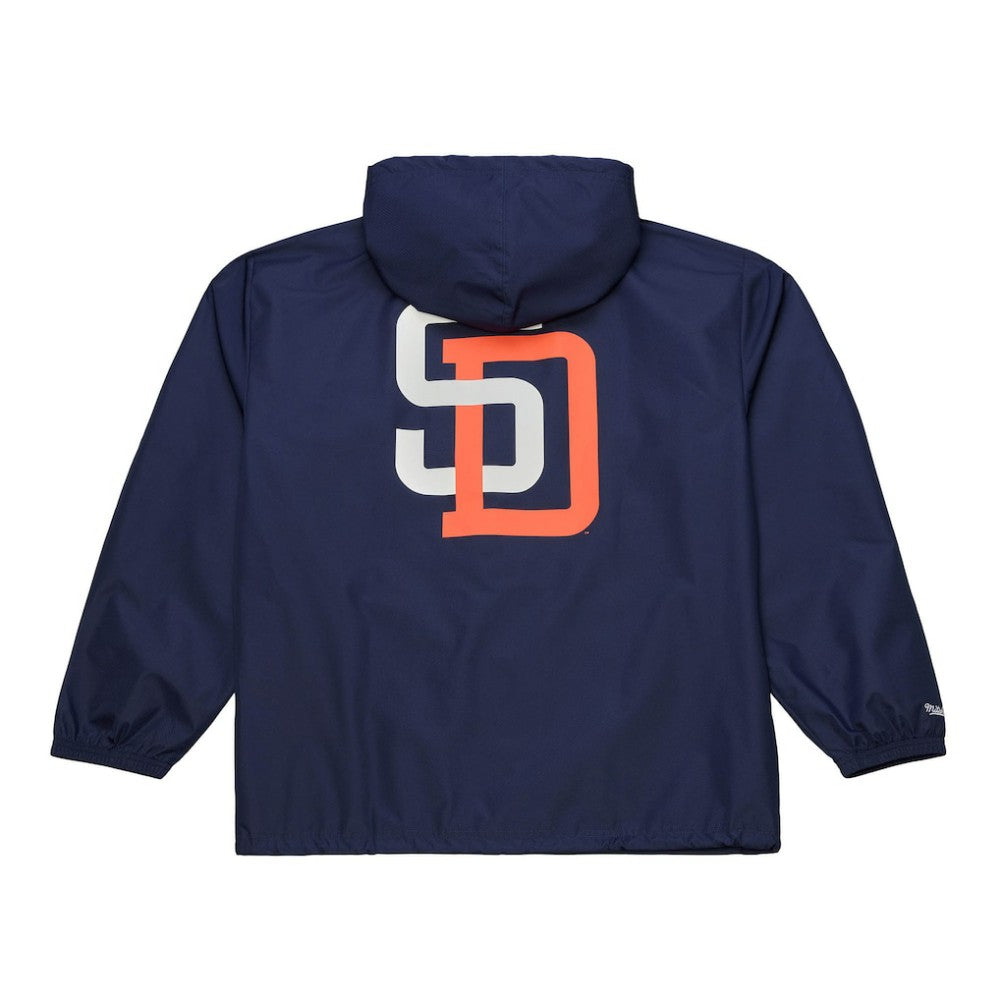 San Diego Padres Mitchell & Ness Full-Snap Hooded Coaches Jacket Lifestyle