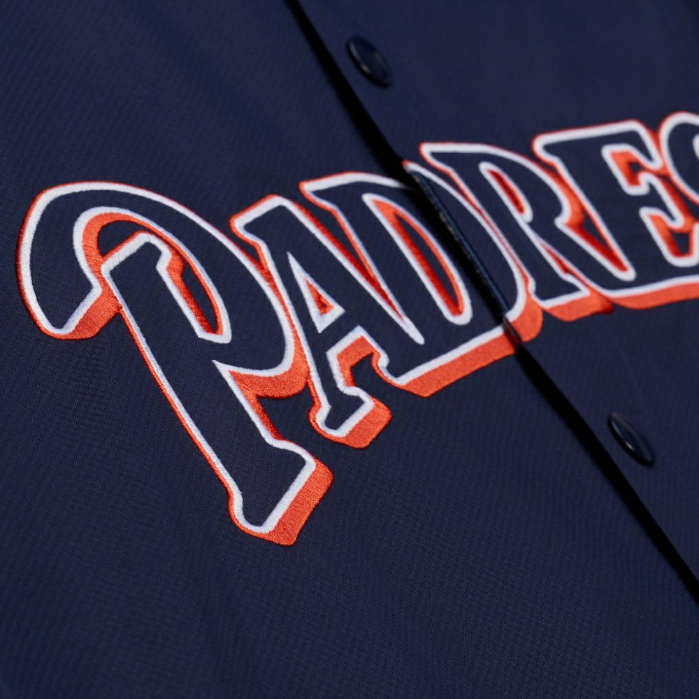 San Diego Padres Mitchell & Ness Full-Snap Hooded Coaches Jacket Lifestyle