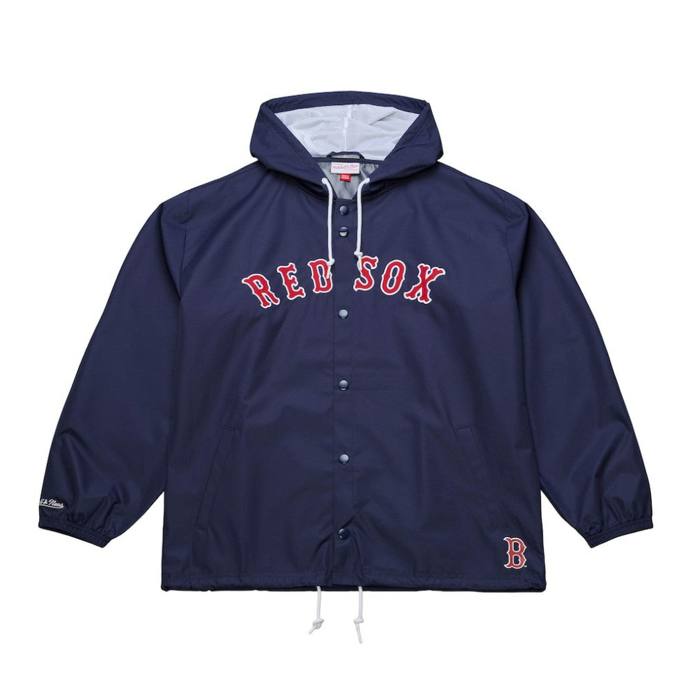 Boston Red Sox Mitchell & Ness Full-Snap Hooded Coaches Jacket for sale